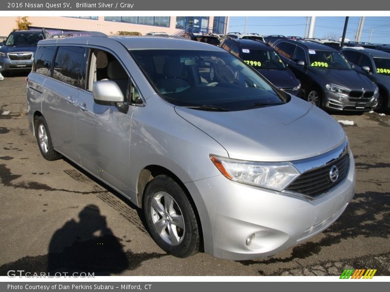Brilliant Silver / Gray 2016 Nissan Quest SV