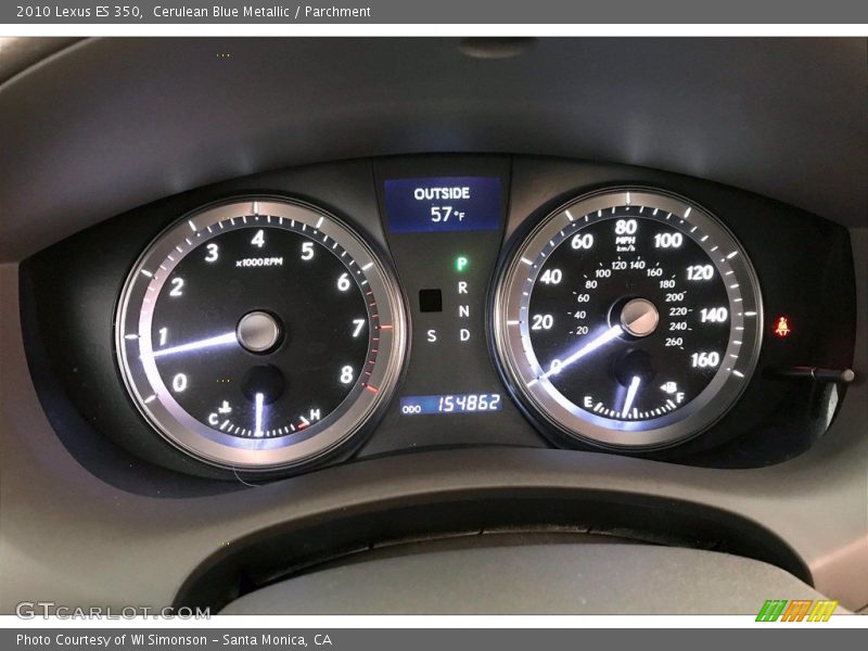 Cerulean Blue Metallic / Parchment 2010 Lexus ES 350