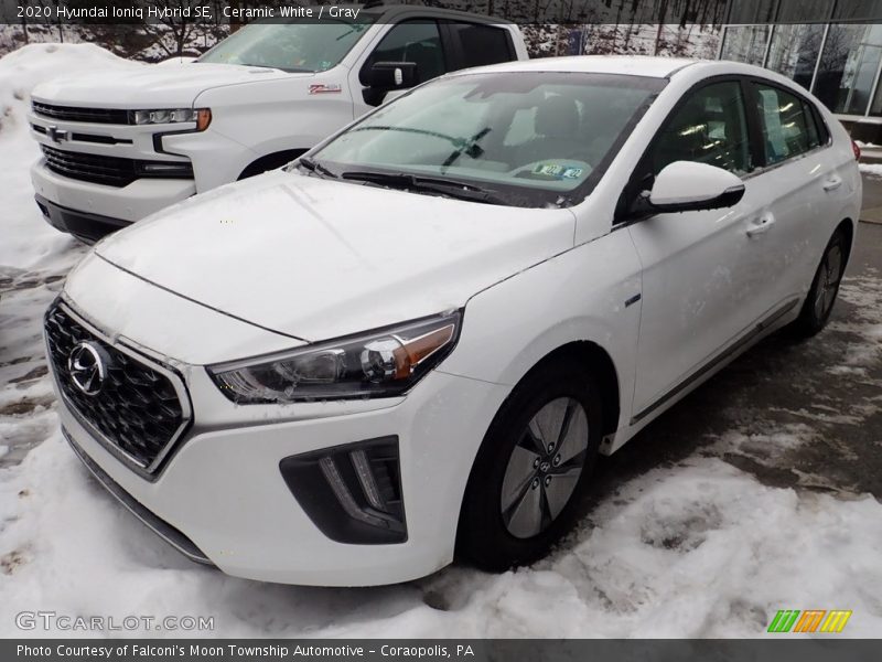 Ceramic White / Gray 2020 Hyundai Ioniq Hybrid SE