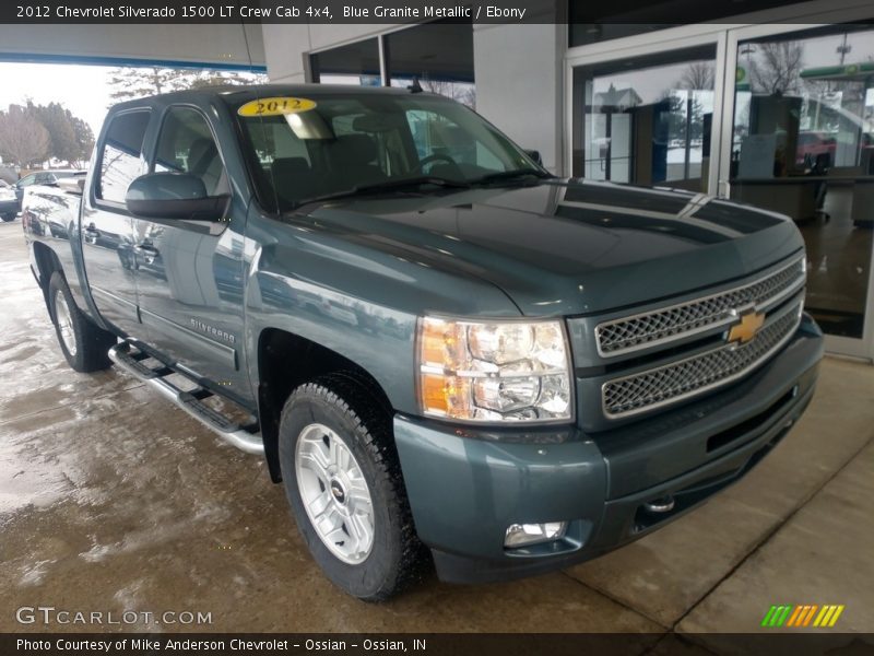 Blue Granite Metallic / Ebony 2012 Chevrolet Silverado 1500 LT Crew Cab 4x4