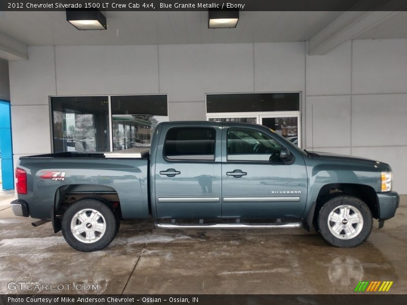 Blue Granite Metallic / Ebony 2012 Chevrolet Silverado 1500 LT Crew Cab 4x4