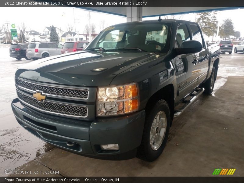 Blue Granite Metallic / Ebony 2012 Chevrolet Silverado 1500 LT Crew Cab 4x4