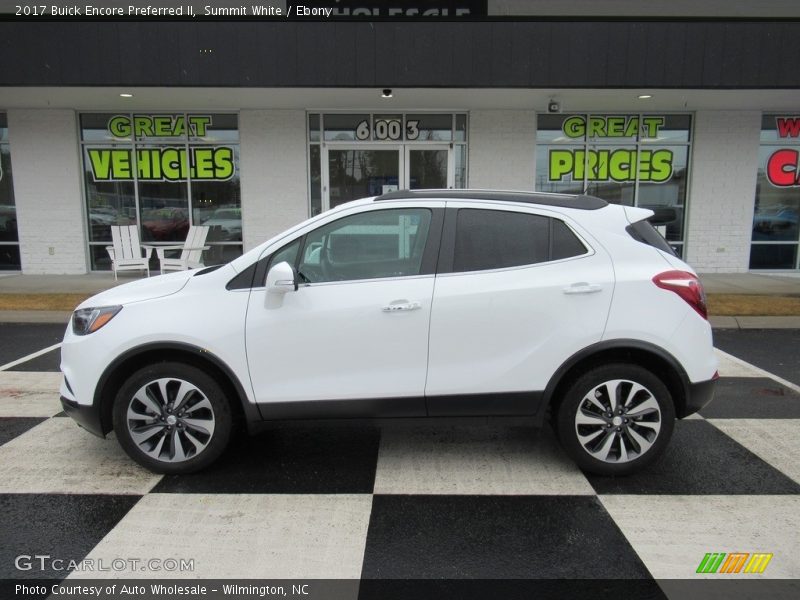 Summit White / Ebony 2017 Buick Encore Preferred II