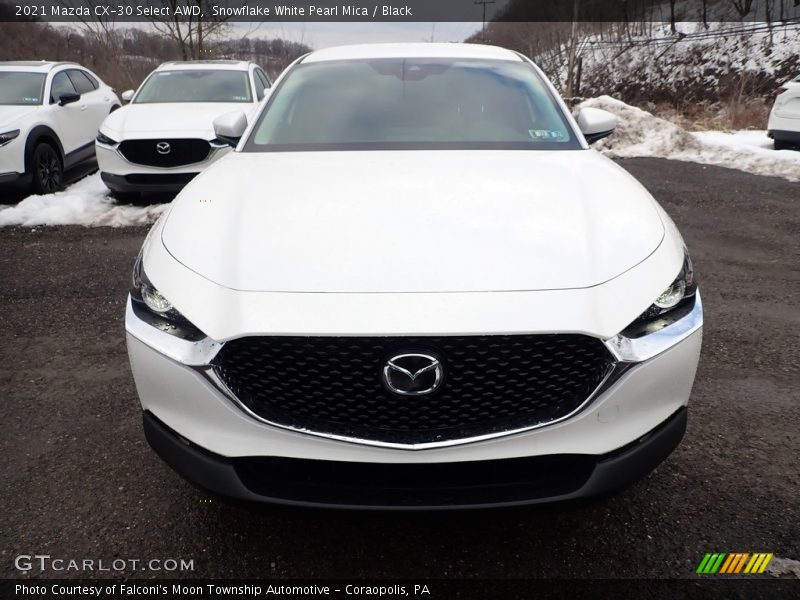Snowflake White Pearl Mica / Black 2021 Mazda CX-30 Select AWD