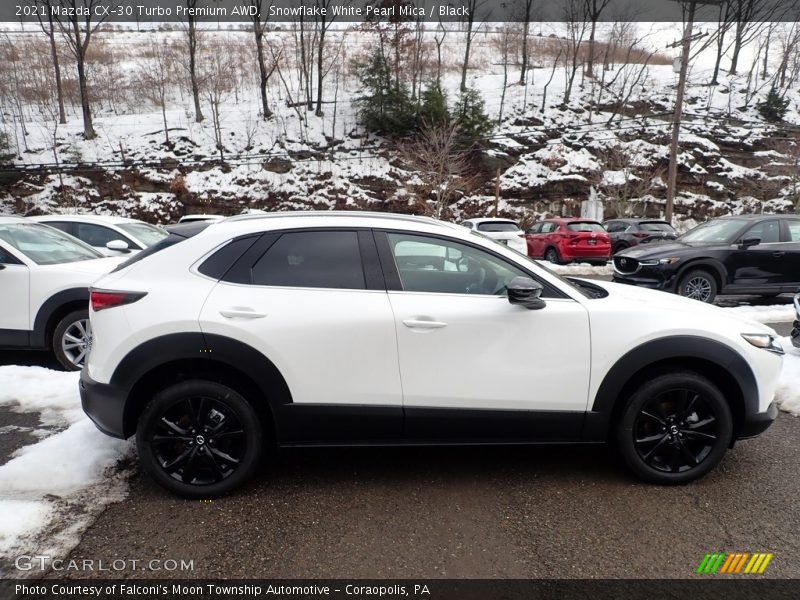 Snowflake White Pearl Mica / Black 2021 Mazda CX-30 Turbo Premium AWD