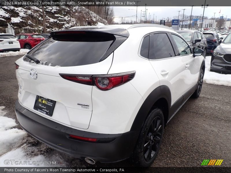 Snowflake White Pearl Mica / Black 2021 Mazda CX-30 Turbo Premium AWD
