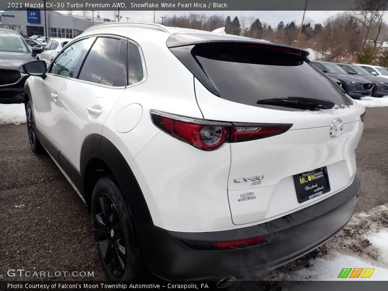 Snowflake White Pearl Mica / Black 2021 Mazda CX-30 Turbo Premium AWD
