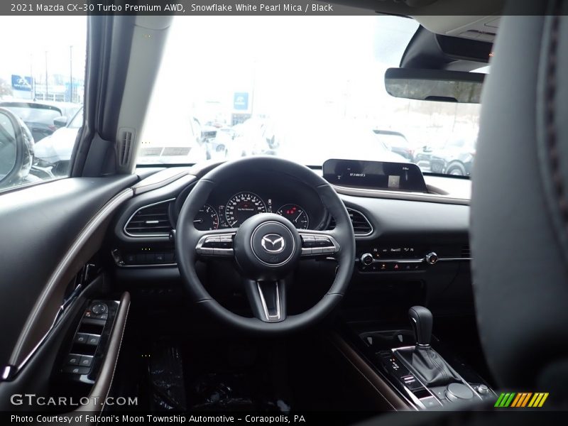 Snowflake White Pearl Mica / Black 2021 Mazda CX-30 Turbo Premium AWD