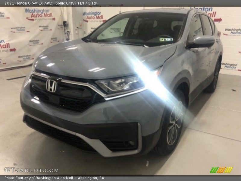 Sonic Gray Pearl / Black 2021 Honda CR-V EX AWD