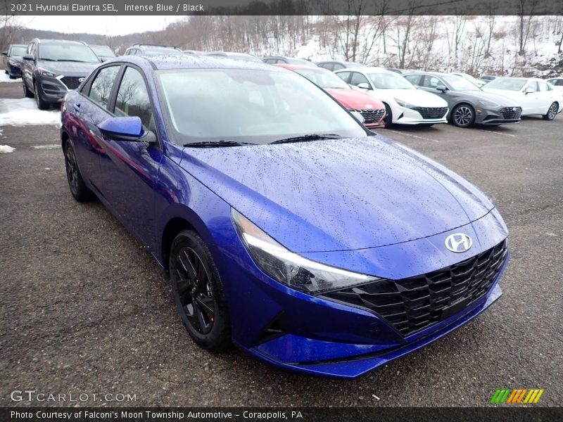 Intense Blue / Black 2021 Hyundai Elantra SEL