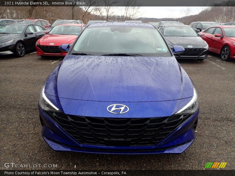 Intense Blue / Black 2021 Hyundai Elantra SEL