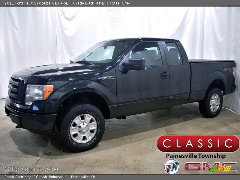 Tuxedo Black Metallic / Steel Gray 2011 Ford F150 STX SuperCab 4x4