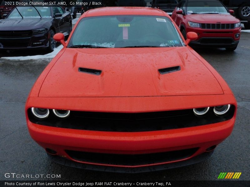 Go Mango / Black 2021 Dodge Challenger SXT AWD