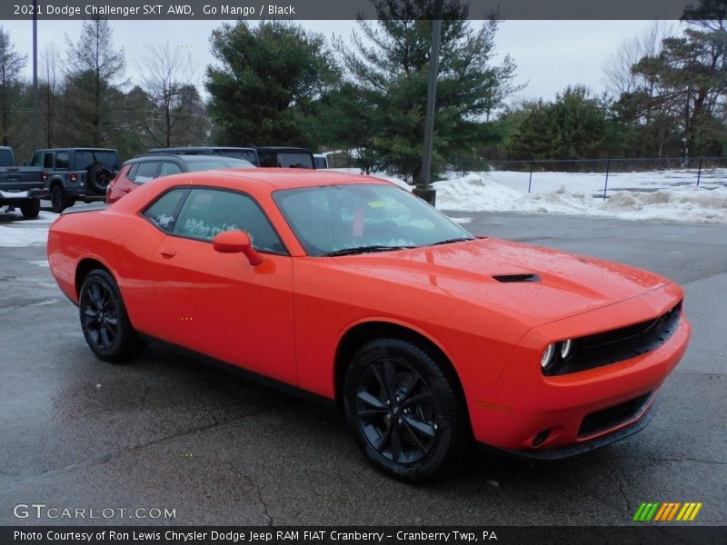 Go Mango / Black 2021 Dodge Challenger SXT AWD
