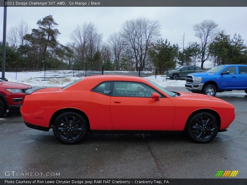 Go Mango / Black 2021 Dodge Challenger SXT AWD