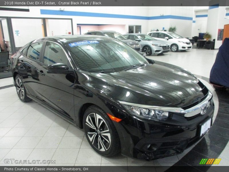 Crystal Black Pearl / Black 2018 Honda Civic EX-T Sedan