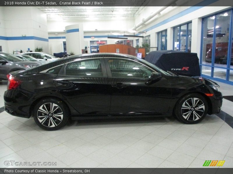 Crystal Black Pearl / Black 2018 Honda Civic EX-T Sedan