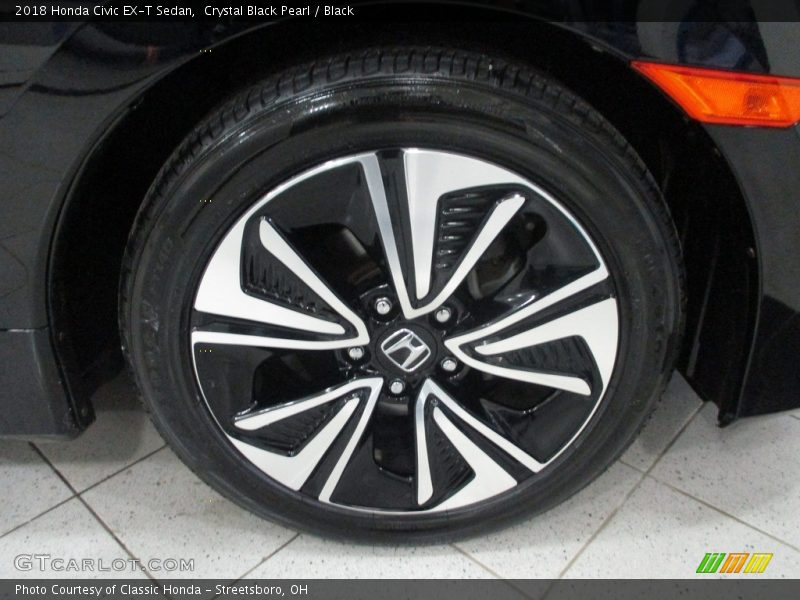 Crystal Black Pearl / Black 2018 Honda Civic EX-T Sedan