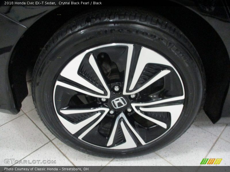 Crystal Black Pearl / Black 2018 Honda Civic EX-T Sedan