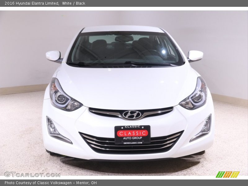 White / Black 2016 Hyundai Elantra Limited