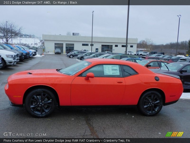 Go Mango / Black 2021 Dodge Challenger SXT AWD