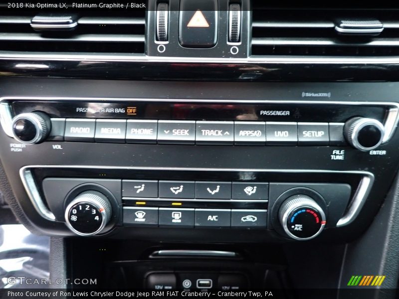 Controls of 2018 Optima LX