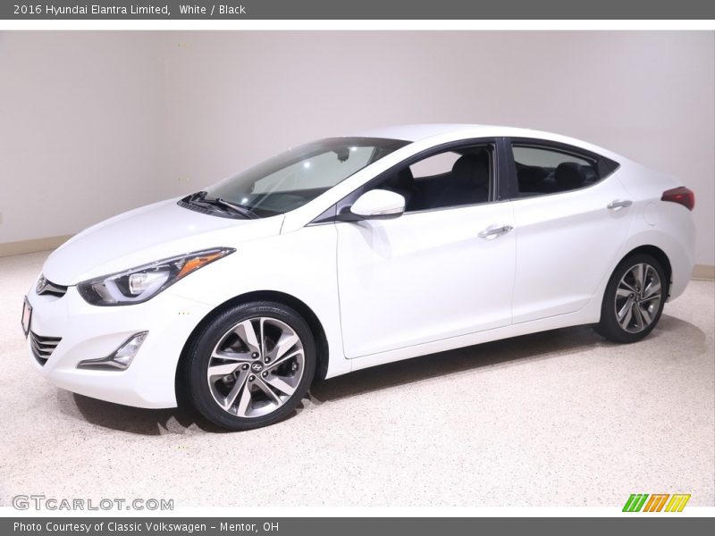 White / Black 2016 Hyundai Elantra Limited