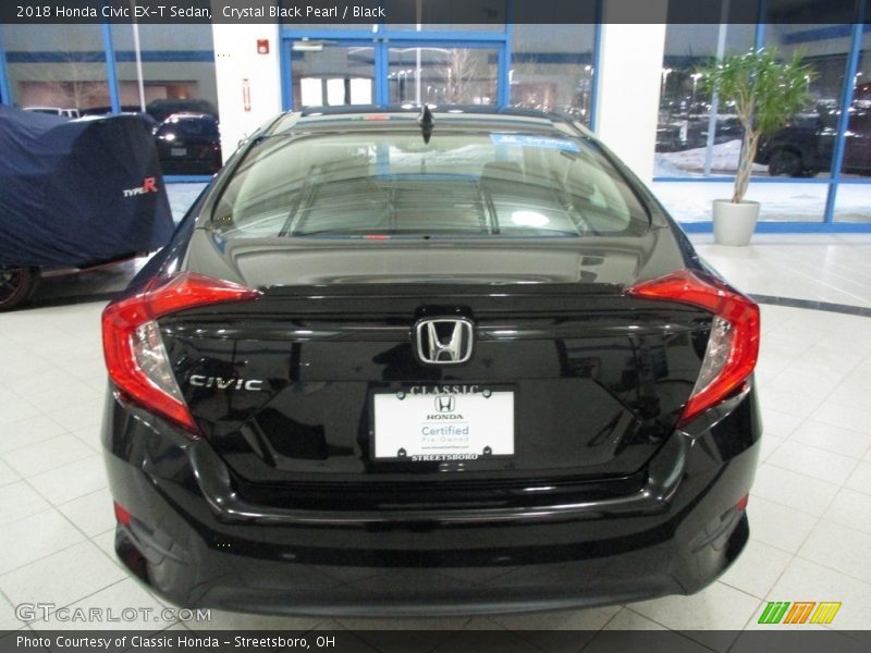 Crystal Black Pearl / Black 2018 Honda Civic EX-T Sedan