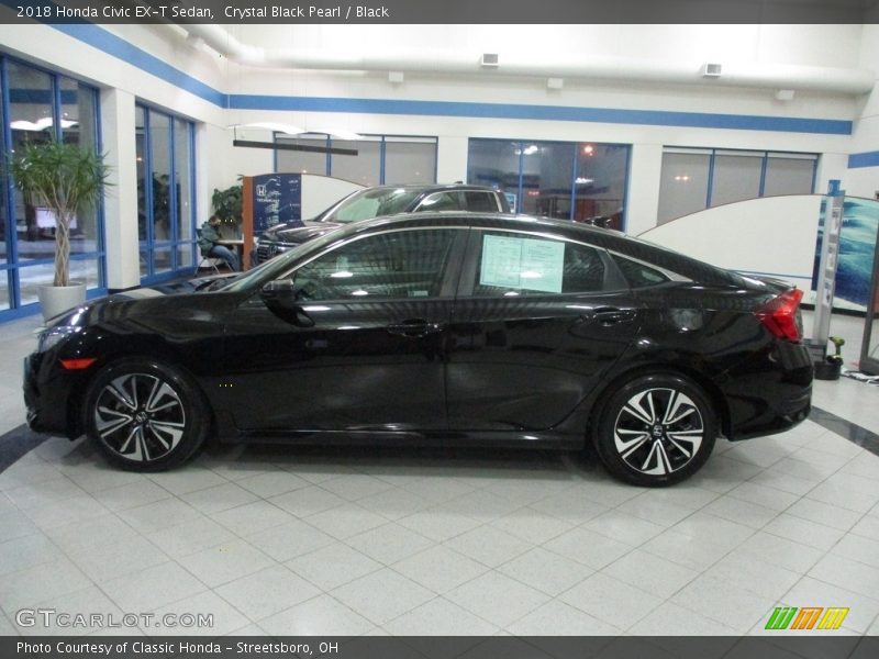 Crystal Black Pearl / Black 2018 Honda Civic EX-T Sedan