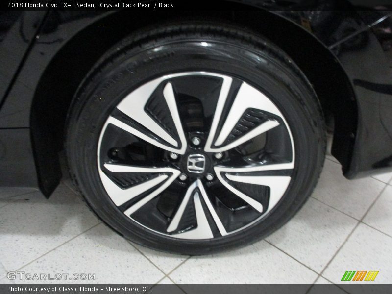 Crystal Black Pearl / Black 2018 Honda Civic EX-T Sedan