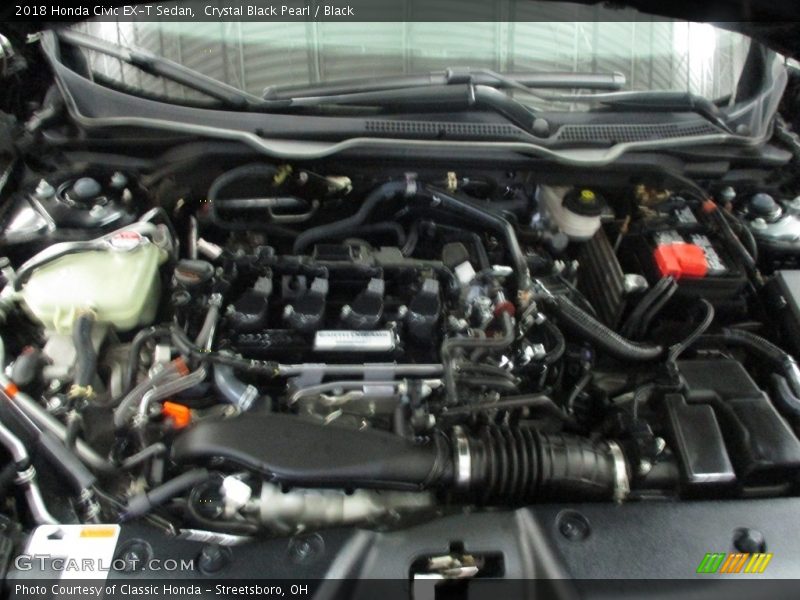 Crystal Black Pearl / Black 2018 Honda Civic EX-T Sedan
