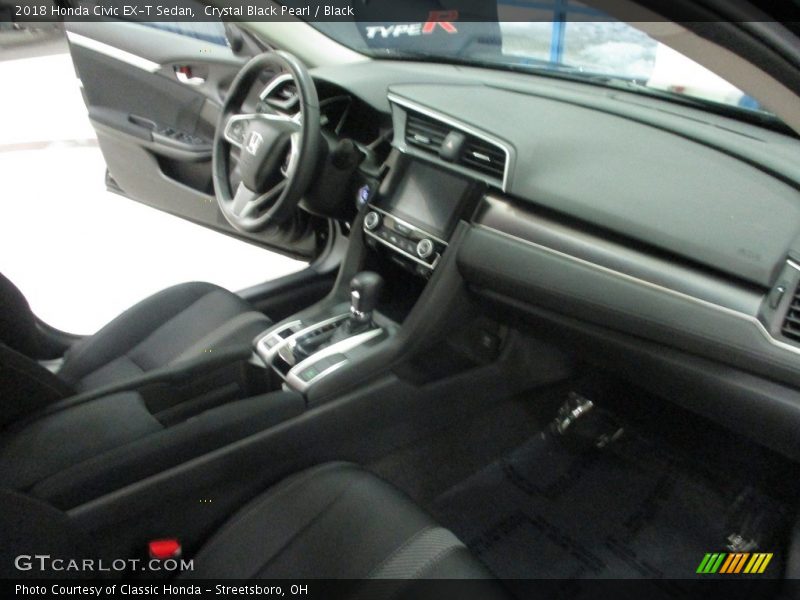 Crystal Black Pearl / Black 2018 Honda Civic EX-T Sedan