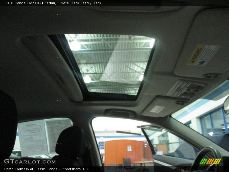 Crystal Black Pearl / Black 2018 Honda Civic EX-T Sedan