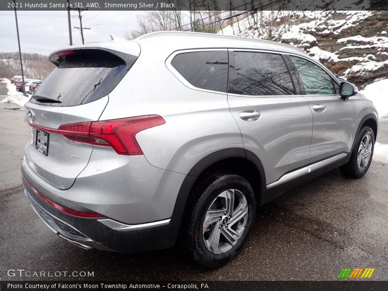 Shimmering Silver / Black 2021 Hyundai Santa Fe SEL AWD