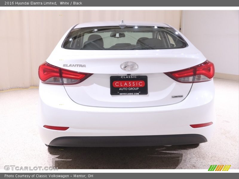 White / Black 2016 Hyundai Elantra Limited