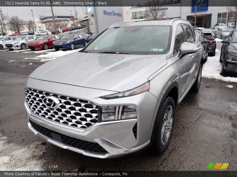 Shimmering Silver / Black 2021 Hyundai Santa Fe SEL AWD