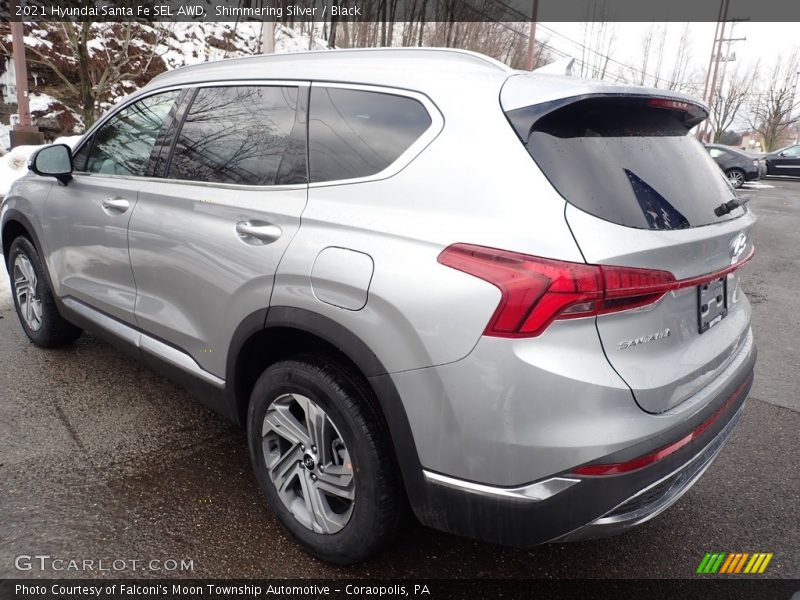 Shimmering Silver / Black 2021 Hyundai Santa Fe SEL AWD