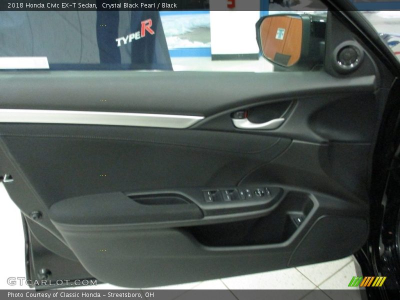 Crystal Black Pearl / Black 2018 Honda Civic EX-T Sedan