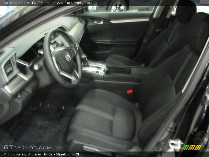 Crystal Black Pearl / Black 2018 Honda Civic EX-T Sedan