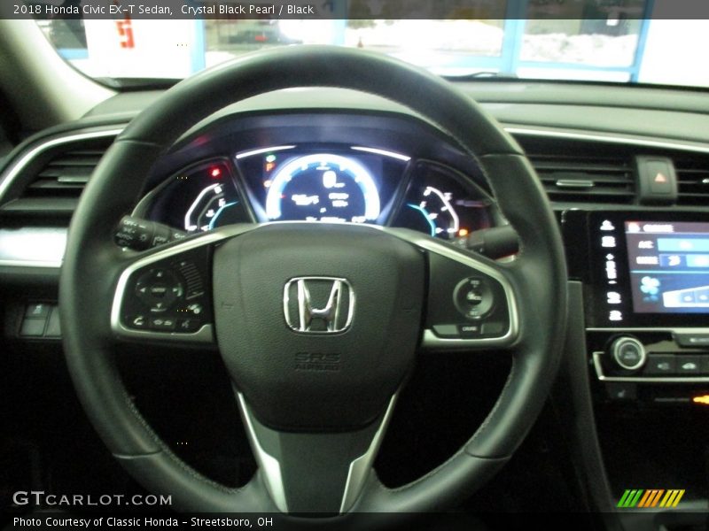 Crystal Black Pearl / Black 2018 Honda Civic EX-T Sedan