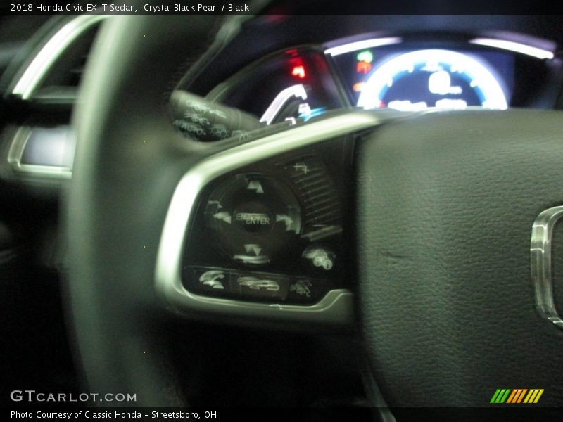 Crystal Black Pearl / Black 2018 Honda Civic EX-T Sedan