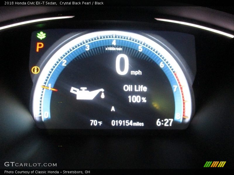 Crystal Black Pearl / Black 2018 Honda Civic EX-T Sedan