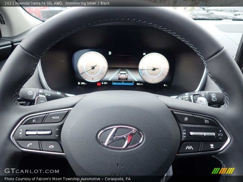 Shimmering Silver / Black 2021 Hyundai Santa Fe SEL AWD