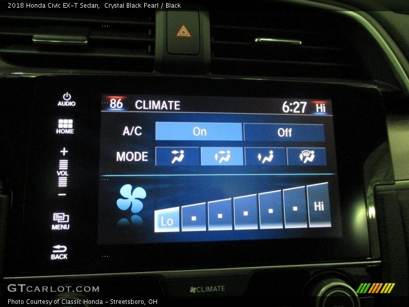 Crystal Black Pearl / Black 2018 Honda Civic EX-T Sedan