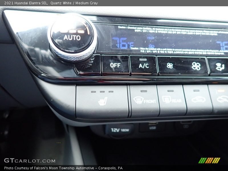 Quartz White / Medium Gray 2021 Hyundai Elantra SEL