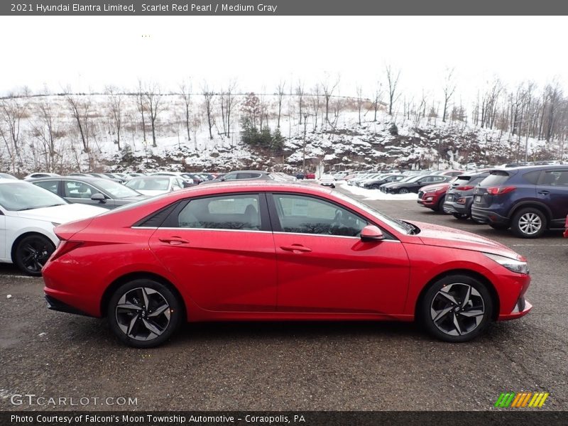 Scarlet Red Pearl / Medium Gray 2021 Hyundai Elantra Limited