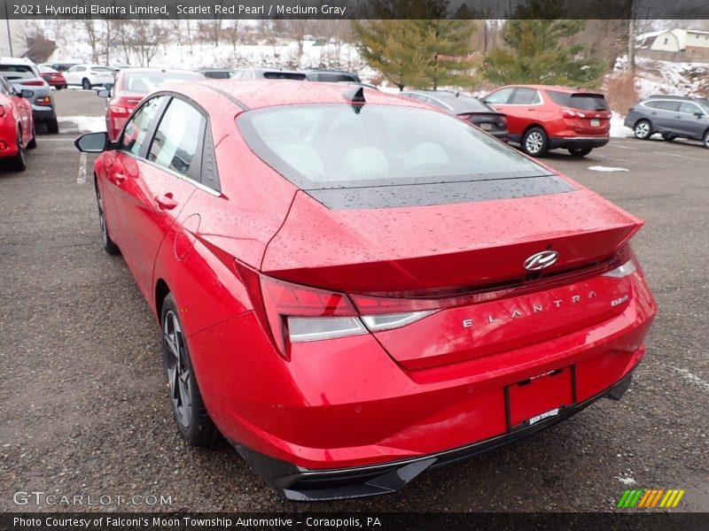 Scarlet Red Pearl / Medium Gray 2021 Hyundai Elantra Limited