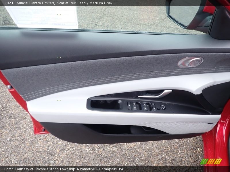 Scarlet Red Pearl / Medium Gray 2021 Hyundai Elantra Limited