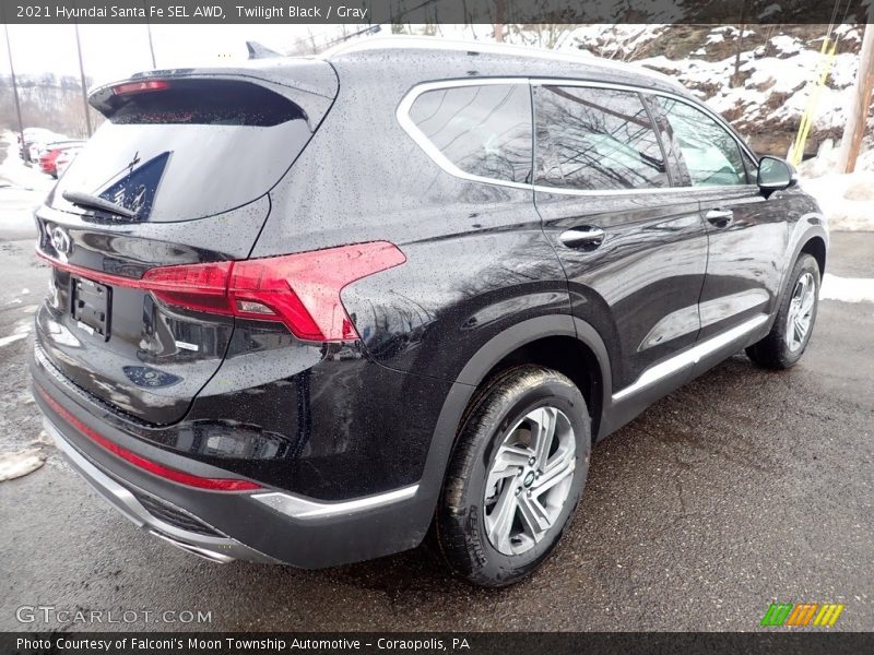 Twilight Black / Gray 2021 Hyundai Santa Fe SEL AWD