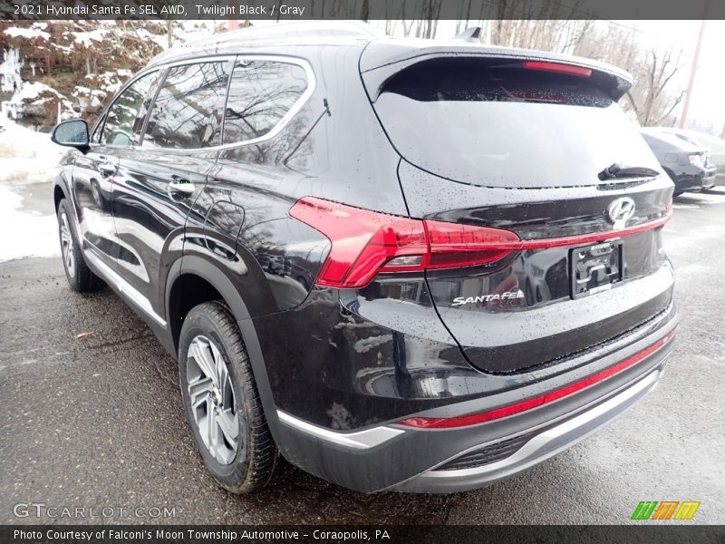 Twilight Black / Gray 2021 Hyundai Santa Fe SEL AWD